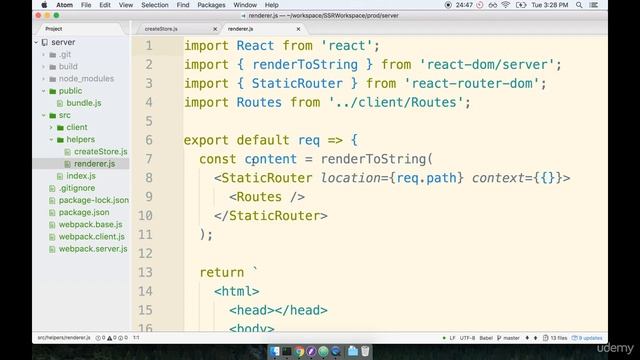 Server Store Creation Integrating Support for Server Server Side Rendering with React and Redux смотреть онлайн