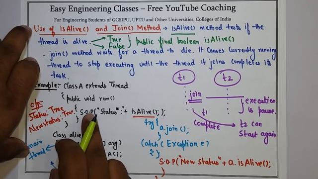 L72: isAlive(), Join() Method in Java Multithreading | Java Tutorial | Java Programming Lectures смотреть онлайн
