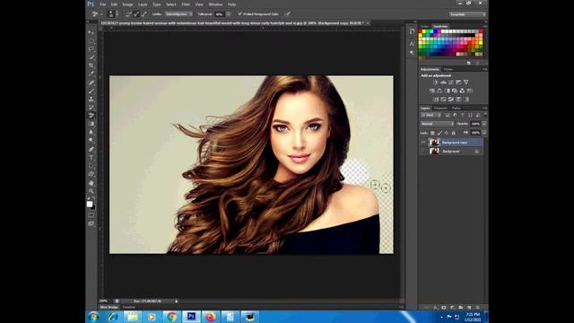 Cut Out Hair in Photoshop using Eraser Tool смотреть онлайн