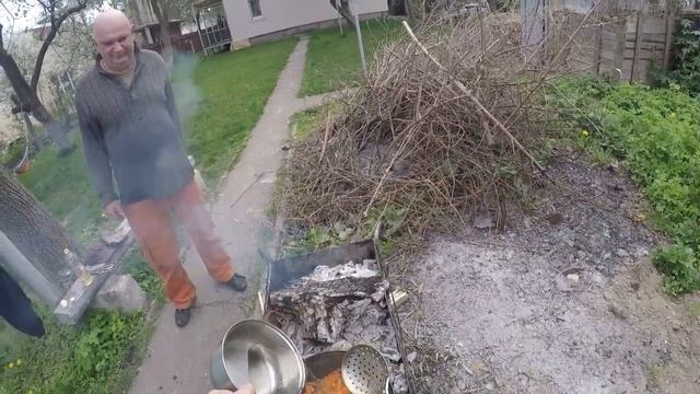 Готовим плов с телятиной в алюминиевом казане. смотреть онлайн