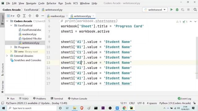 Writing Data Into Excel Files Using Python || Openpyxl Tutorial смотреть онлайн