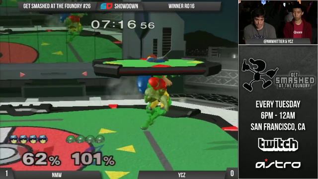 Get Smashed at the Foundry #26 - Winner Ro16: NMW (C. Falcon) vs ycz (Samus) смотреть онлайн
