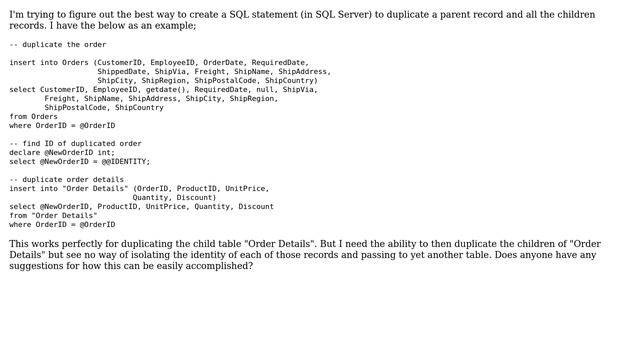 DevOps & SysAdmins: SQL for duplicating parent and children records смотреть онлайн