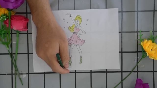 Color the picture of a girl in a dancing dress смотреть онлайн