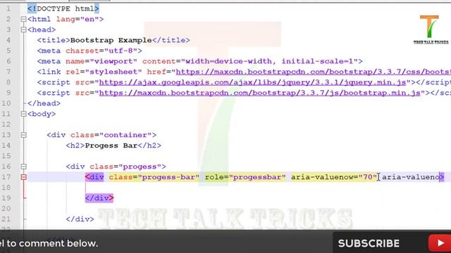 Bootstrap tutorial for beginners #16 Progress Bar in Bootstrap смотреть онлайн