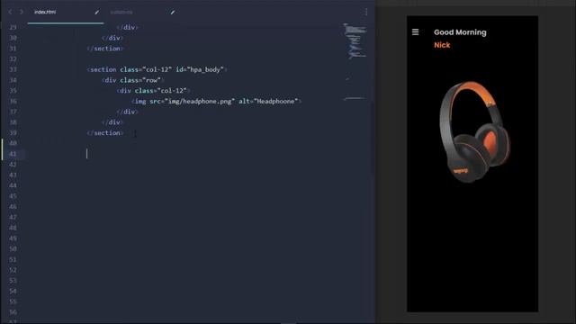 UI Design Tutorial - Headphone Purchase App UI | HTML CSS BOOTSTRAP смотреть онлайн