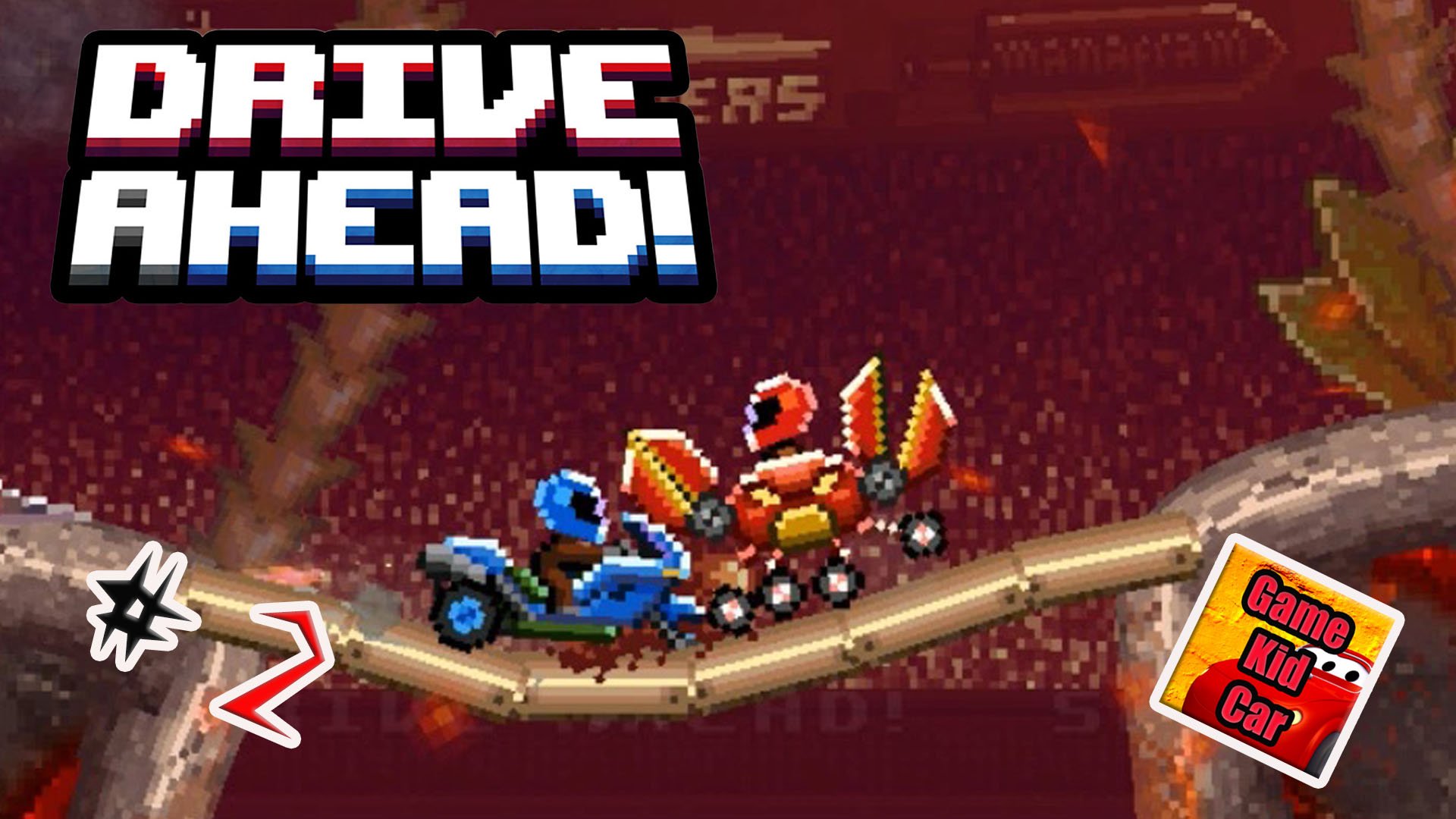 Drive Ahead - прохождение игры ДРАЙВ АХЕД!СРАЖЕНИЕ У ВУЛКАНА #2 смотреть онлайн