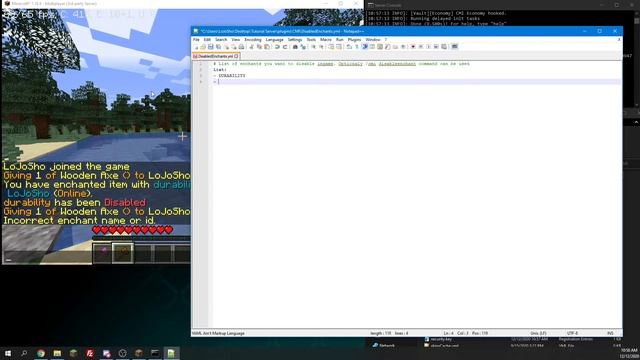 Minecraft Server: CMI Disabling Enchants смотреть онлайн