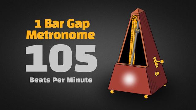 105 BPM / Gap Metronome 1Bar [4/4] смотреть онлайн