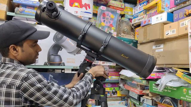 New Powerful KSON 150mm-1400mm eq4 Reflector telescope with 2 inch eyepiece,review ,images,price-hi смотреть онлайн