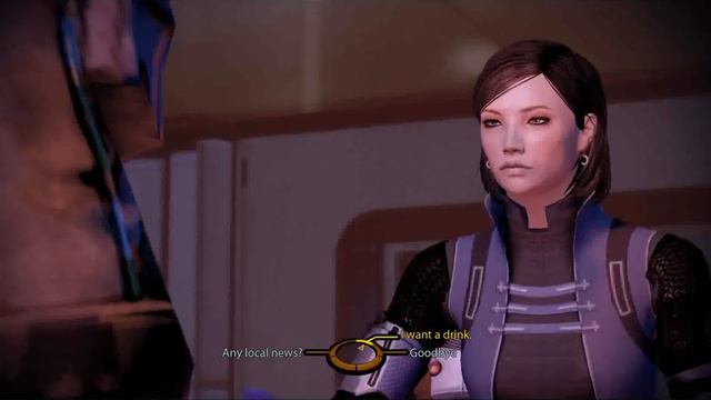Mass Effect 2 - Citadel Bartender - Shepard gets wasted смотреть онлайн