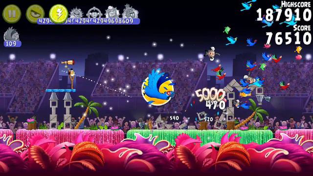Angry Birds Rio Carnival Upheaval (Mighty Eagle 100% Feather) All levels смотреть онлайн