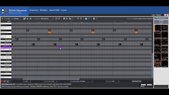 Как написать свой первый бит | Гайд по Online sequencer смотреть онлайн