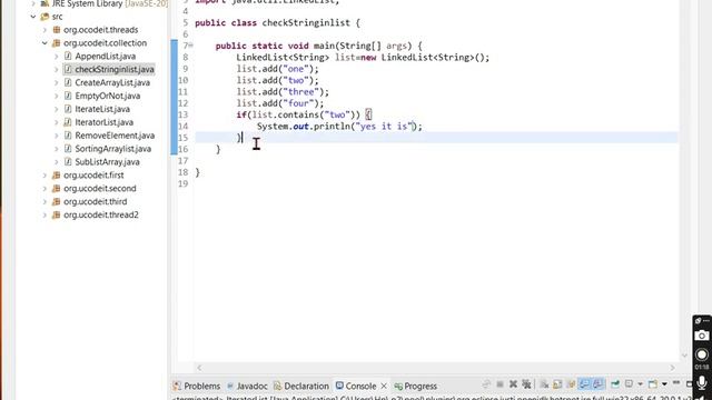 9 Write a Java program to check if a particular element exists in a linked list смотреть онлайн