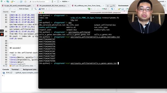 How to Process Single Cell RNAseq with 2 lines of code from fastq to count matrix ? смотреть онлайн