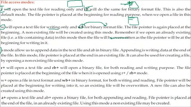 FILE ACCESS MODES IN FILE HANDLING IN PYTHON смотреть онлайн