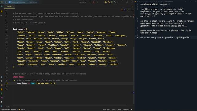 ? Random Name Generator Project using Python || Python Coding Project Tutorial смотреть онлайн