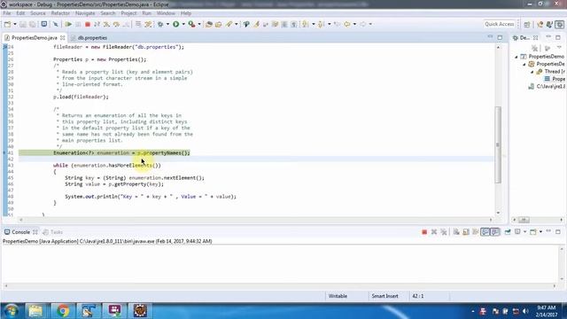 How to get the keys using propertyNames method? | Java properties | Java Tutorial смотреть онлайн