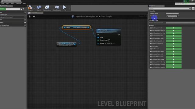 Создание материалов в Unreal Engine 4 | 25. Blueprint изменяющий цвет материала смотреть онлайн