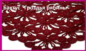 Бактус  "Гроздья рябины",  вязание крючком.