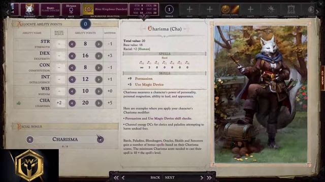 Pathfinder: WotR - Flame Dancer Bard Starting Build - Beginner's Guide [2021] [1080p HD] [PC] смотреть онлайн