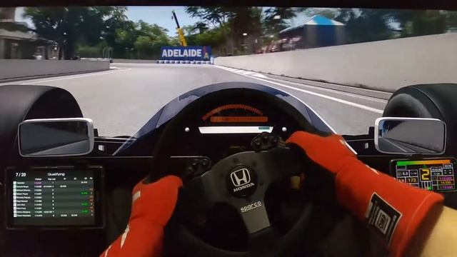 Fanatec DD2 100%FFB + Asus XG49VQ F1 1991 MP4/6 A.Senna's Car Onboard Adelaide Qualify Setting AMS смотреть онлайн