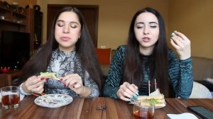 КЛАБ СЭНДВИЧ  MUKBANG не asmr Ayka Emilly Ask Fatima