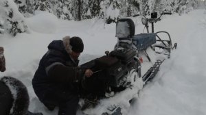 ЗАЕЗД НА ТРИ ДНЯ В ТАЙГУ / ПРОБИВАЕМСЯ НА СНЕГОХОДАХ К ИЗБЕ В ПУХЛЯК / ЛОМАЕМСЯ НО ЕДЕМ ЗА РЫБОЙ.