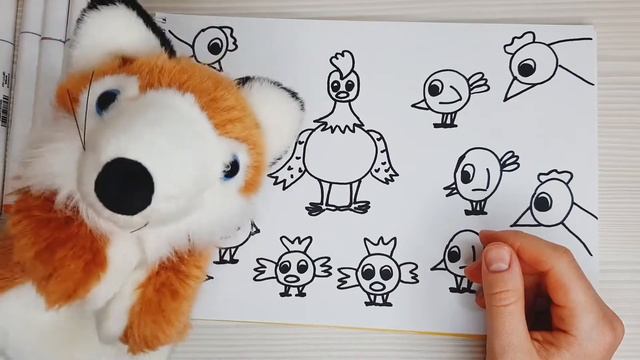 легкий рисунок курицы и +как нарисовать цыпленка смотреть онлайн