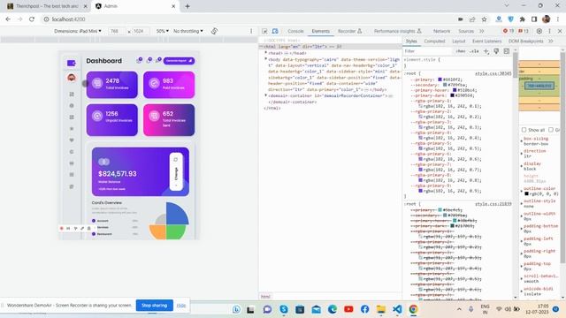 Building Modern Animated Admin Dashboard Template in Angular 16 смотреть онлайн
