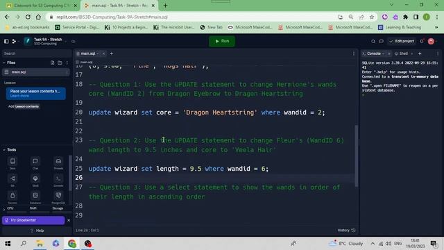 SQL Task 9A смотреть онлайн