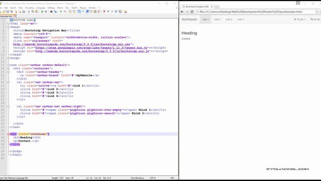 Bootstrap Navigation Bar | Tutorial смотреть онлайн