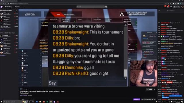 Player BANNED for T-BAGGING?! Apex Legends Tournament BANS Player For Crouching on His OWN TEAM смотреть онлайн