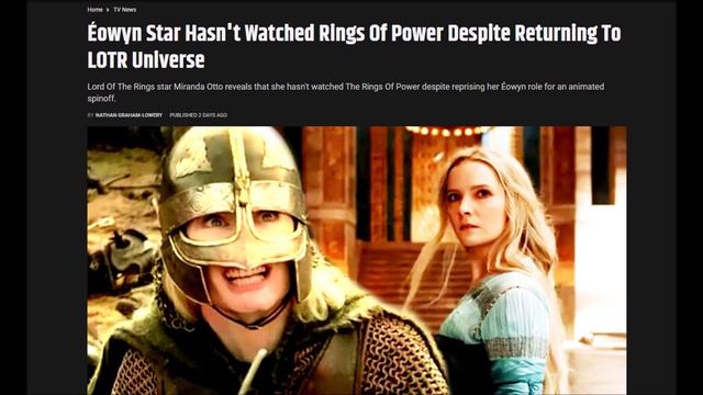 Éowyn Actress Miranda Otto Talks The Rings Of Power смотреть онлайн