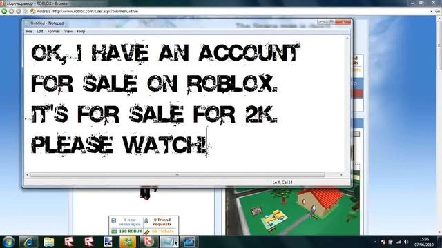 Roblox Account For Sale (Has BC) смотреть онлайн