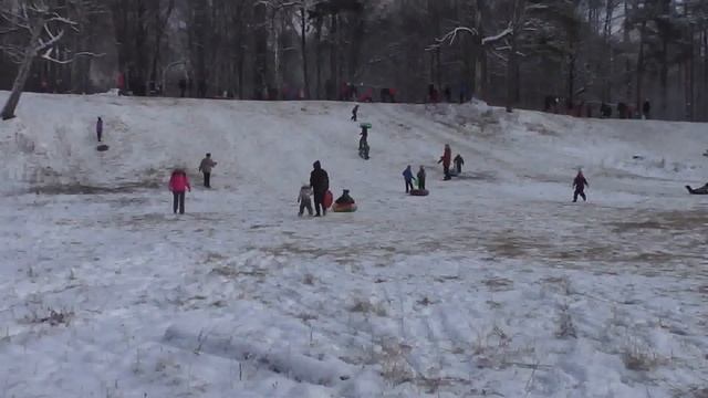 Измайловский парк.Олений пруд.Горки.И чел на велике.07.01.2016
