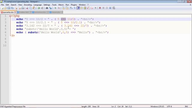 PHP 7 - Spaceship Operator смотреть онлайн