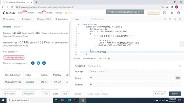 Leetcode | 11. Container With Most Water | Java | C# смотреть онлайн