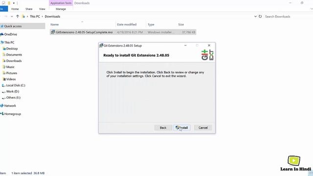 How to install git extension on Windows - Lession 3 in English смотреть онлайн