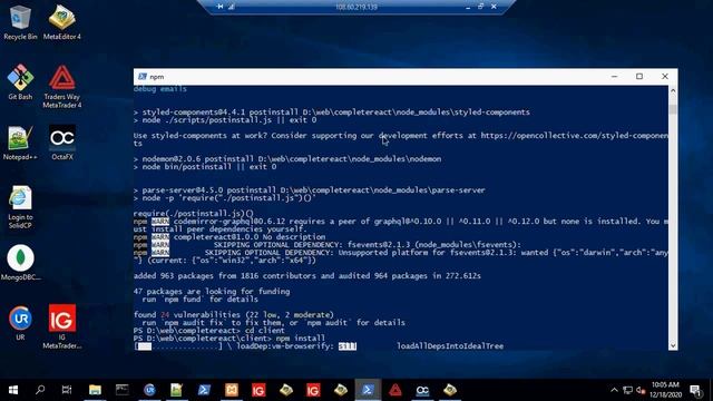 2020 12 18 ReactJs Events 8 Installing node app on server View смотреть онлайн