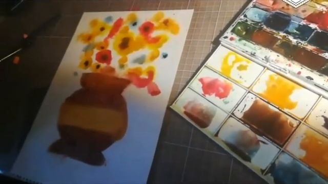 Дистанционное занятие изостудии "Акварель" №17 [Ваза с цветами] смотреть онлайн