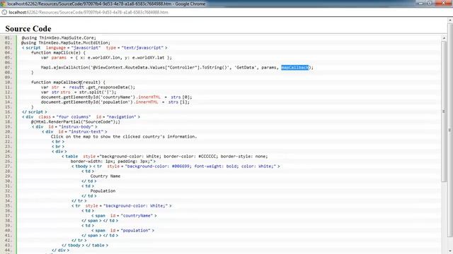Get Data of the Location Where the User Clicked: Map Suite MVC Edition Sample App Walkthrough смотреть онлайн
