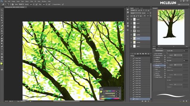Photoshop Default Brush Tree Painting смотреть онлайн