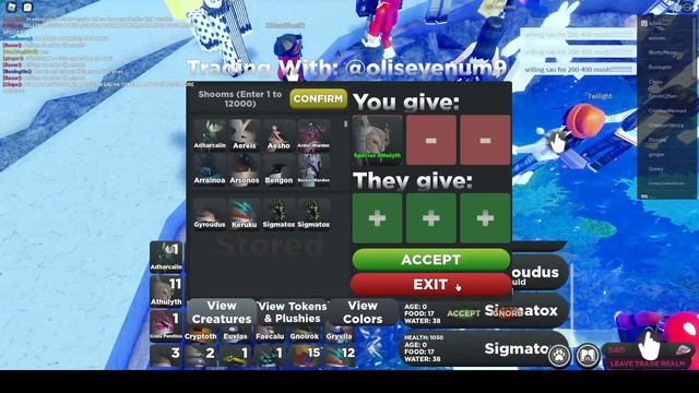 Trading Athulyths (Roblox - Creatures of Sonaria) смотреть онлайн