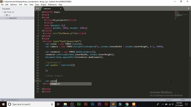 Episode:-1 Setup and Draw Geometry | Three.js tutorial | Hindi || JavaScript 3d || смотреть онлайн