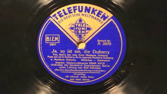 Erna Sack sings "So ist sie, die Dubarry" by Millöcker смотреть онлайн
