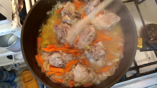 Плов с курицей. Рис с курицей. смотреть онлайн
