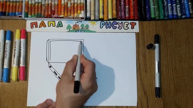 Как нарисовать компьютер ноутбук / Урок Рисования / How to draw a computer laptop / Drawing Lesson смотреть онлайн