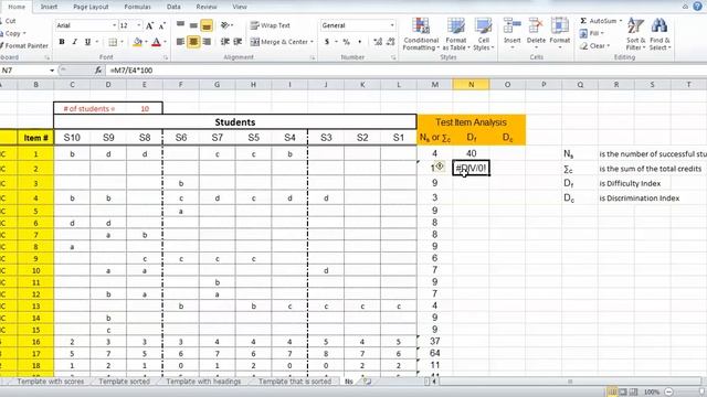 Using Excel - Test Item Analysis, Difficulty Index for MC Items смотреть онлайн