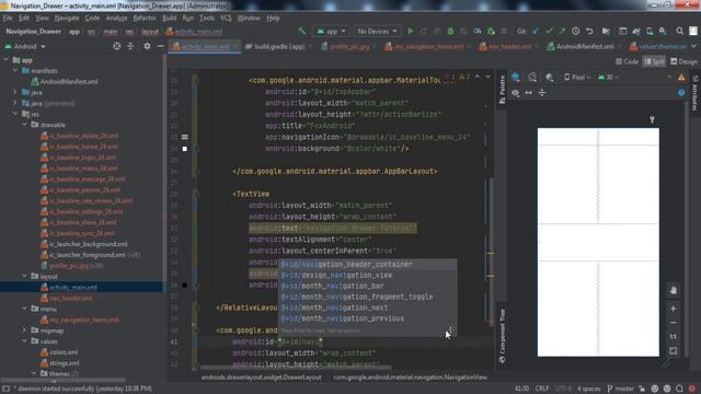 Android Navigation Drawer using Google Material Design | Custom Navigation Drawer Android Studio |# смотреть онлайн
